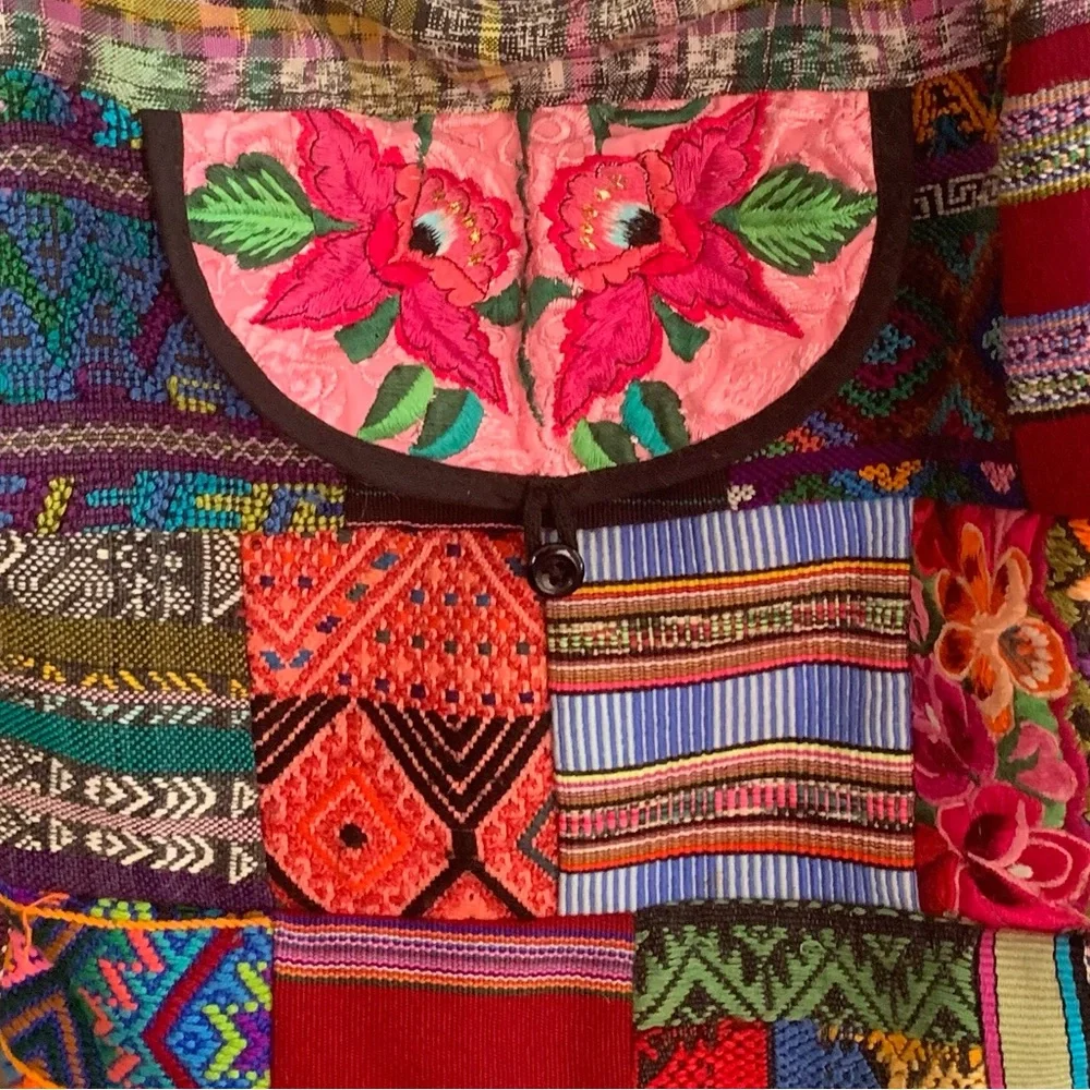 Bohemian Patchwork Embroidered Multicolored Large Hippie Boho Bag
